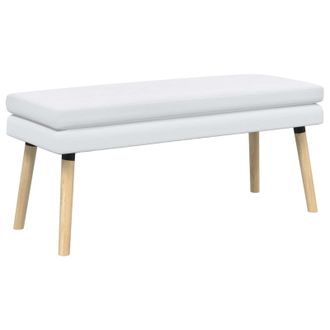 vidaXL Panchina A Doppio Strato Bianco 110 X 40 X 47 Cm Tessuto Vidaxl