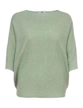 Jacqueline de Yong Womens Jdynew Behave Batsleeve Pullov. KNT Noos Sweater, Basil/Detail:Melange, L UK Mint Green