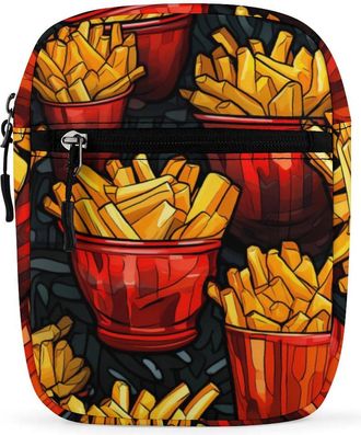 Generic French Fries Crossbody Bag Adjustable Satchel Cute Shoulder Bag Lightweight Sling Bags