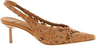 Le Silla Chantilly Slingback - Dames - Pumps - Bruin - 36 EU - Katoen - Schoenen