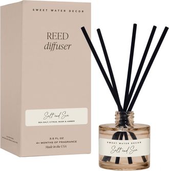 Sweet Water Decor Tinted Glass Reed Diffuser - Spa Scents in Salt & Sea at Nordstrom
