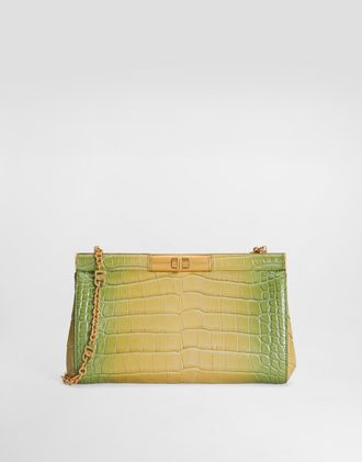 Dolce & Gabbana Marlene Degrad&eacute; Alligator Shoulder Bag - Woman Clutches Mini And Micro Bags Multicolor Onesize