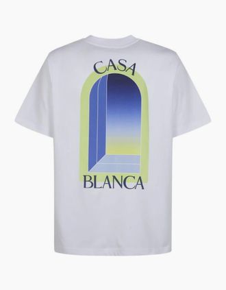 Casablanca Mens CASABLANCA Arch Print T-Shirt White - Size: 42