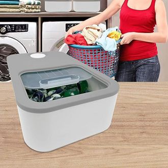 Infinite Caja De Almacenamiento Para C&aacute;psulas De Detergente Para Ropa - Caja De Almacenamiento Moderna Con Tapa Transparente Y Escala - Recipiente De Pl&aacute;stico 