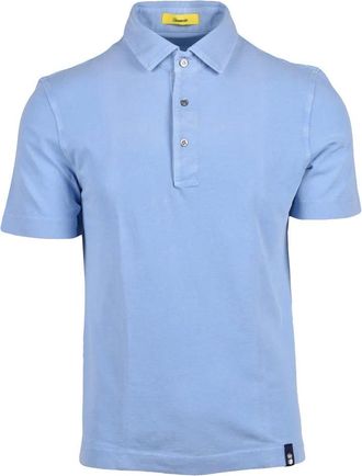 Drumohr Light Blue Cotton Polo Shirt