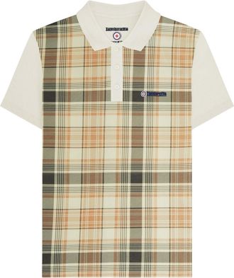 Lambretta Heren Klassiek Geruit Polo Shirt (Tofu)
