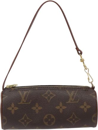 Louis Vuitton Papillon Brown Canvas Clutch Bag (Pre-Owned)