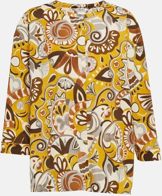 Max Mara Ilenia printed cotton-blend blouse