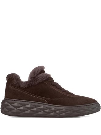 Jimmy Choo London Sneakers Diamond Maxi Retro F in pelle scamosciata - Marrone