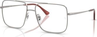 Ray-Ban 54mm Square optical glasses in Silver at Nordstrom