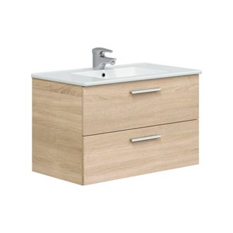 Dmora Bajo El Armario Dartford, Mueble De Ba&ntilde;o, Contenedor De Lavabo, Mueble Fregadero, 80x45 H50 Cm, Roble - Dmora