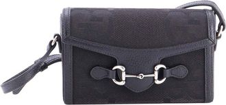 Gucci Horsebit 1955 Flap Crossbody Bag Jumbo Gg Mini (Authentic Pre-Loved)