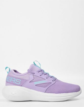 Skechers Womens Go Run Fast Lace Up Low Top Sneakers - Purple - Size: 2.5