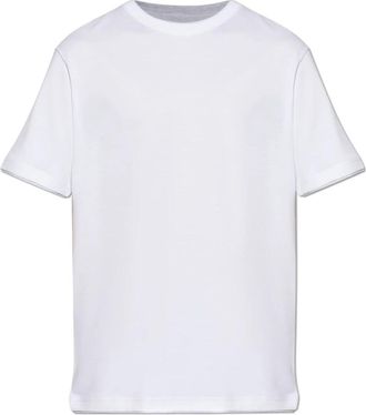 Eleventy Katoenen T-shirt met Ronde Hals - Heren - T-shirts - Wit - XL - Katoen - Tops