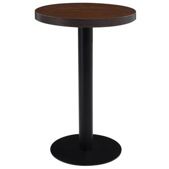 vidaXL Mesa De Bistr&oacute; Mdf Marr&oacute;n Oscuro 50 Cm Vidaxl