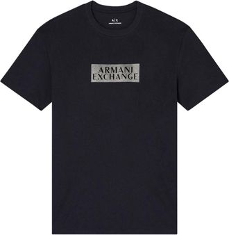 A|X Armani Exchange Jersey T-shirt met logo - Heren - T-shirts - Zwart - 2XL - Katoen - Tops