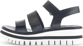 Gabor Womens 3 Strap Ultra-Light Sandal In Nappa Black