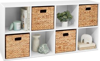 Best Choice Products 8-Cube Bookshelf, 11in Display Storage System, Organizer w/ Removable Back Panels