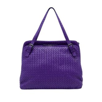 Bottega Veneta Pre-owned Woven Leather Tote - Dames - Pre-owned - Paars - Maat: ONE Size Leer