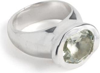 Faris Grand Cubic Zirconia Ring in Sterling Silver at Nordstrom, Size 7