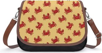 Generic Crabs Print Crossbody Bags for Women Shoulder Messenger Bag Purse Handbags