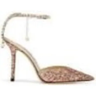 Jimmy Choo London Saeda 100 Coarse Glitter Pumps, Brand Size 34.5 ( US Size 4.5 )