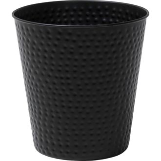 Happimess Axel Modern Minimalist Hammered Steel 2-Gallon Wastebasket in Matte Black at Nordstrom