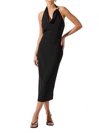 Astr Alanna Midi Dress In Black