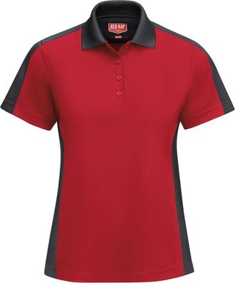 Red Kap Womens Short Sleeve Performance Knit Two-Tone Polo