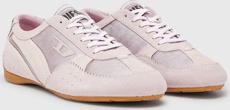 Diesel D-Mile-Flat sneakers with suede overlays - Sneakers - Woman - Pink