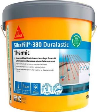 Sika Sika, Impermeabilizaci&oacute;n Con Propiedades T&eacute;rmicas, Sikafill 380 Thermic, Blanco, Revestimiento Alta Durabilidad Para Cubiertas Visitables -resistente 