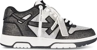 Off-white Low-Top Sneakers with Dotted Pattern and Signature Logo