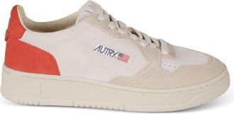 Autry Aulwts 25Sand/Fire Sneakers - Dames - Sneakers - Beige - 36 EU - Leer - Schoenen
