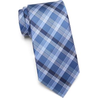 Tommy Hilfiger Cruz Plaid Tie in Blue at Nordstrom Rack
