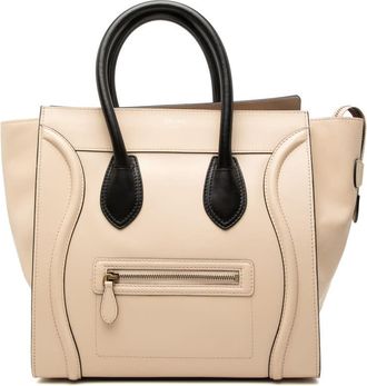 Celine Pre-owned Celine Mini Bicolor Leather Luggage Tote Ladies XM6F1HAXDYV6UX23