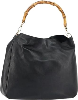 Gucci Pre-owned Vintage Schoudertas - Dames - Vintage Schoudertas - Zwart - ONE Size - Leer - Vintage