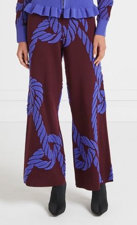 Temperley London Rope Knit Trousers in Merlot at Nordstrom, Size Large