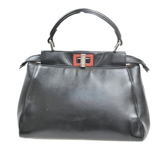Fendi Peekaboo Bag Leather Black Leather Handbag (Pre-Owned)