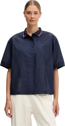 Lacoste Oversized Tech Fabric Polo - Dames - Polos - Blauw - S - Tops