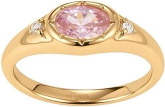 Made by Mary Oval Birthstone Signet Ring in October Gold Vermeil at Nordstrom, Size 10