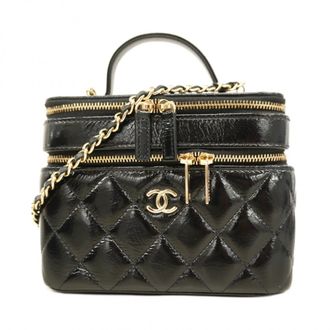 Chanel Black Leather Vanity Bag (Pre-Owned)