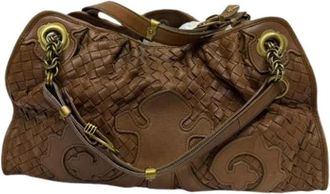 Bottega Veneta Pre-owned Intrecciato Shoulder Bag - Dames - Vintage Handtas - Bruin - ONE Size - Leer - Vintage