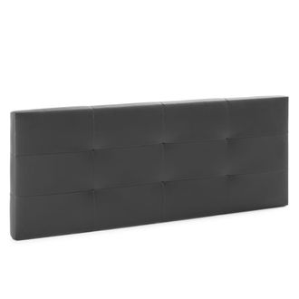 HOMN Cabecero tapizado 160x60 cm negro, acolchado con espuma