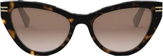 Bulgari Occhiali da sole B.zero1 cat-eye con effetto tartarugato - Marrone