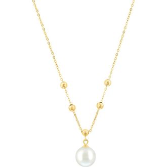 Effy 14K Gold 6mm Freshwater Pearl Y-Necklace in White at Nordstrom Rack