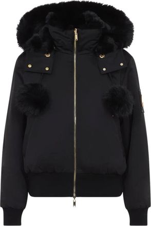 Moose Knuckles Bomber Reversibile in Raso Luxe - - Jackets - Donna - Nero - S