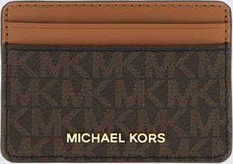 Michael Kors Portacarte Heritage in tessuto monogram con dettagli in pelle