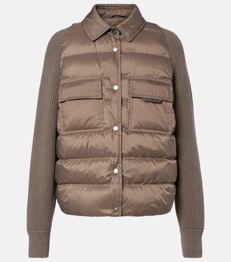 Brunello Cucinelli Wool, cashmere, and silk down jacket