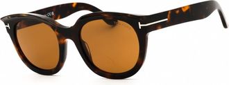 Tom Ford Tamara-02 Brown Oval Ladies Sunglasses FT1114 52E 54