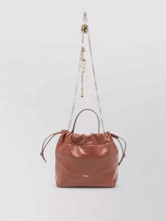 Chlo&eacute; icons leather bucket bag top handle